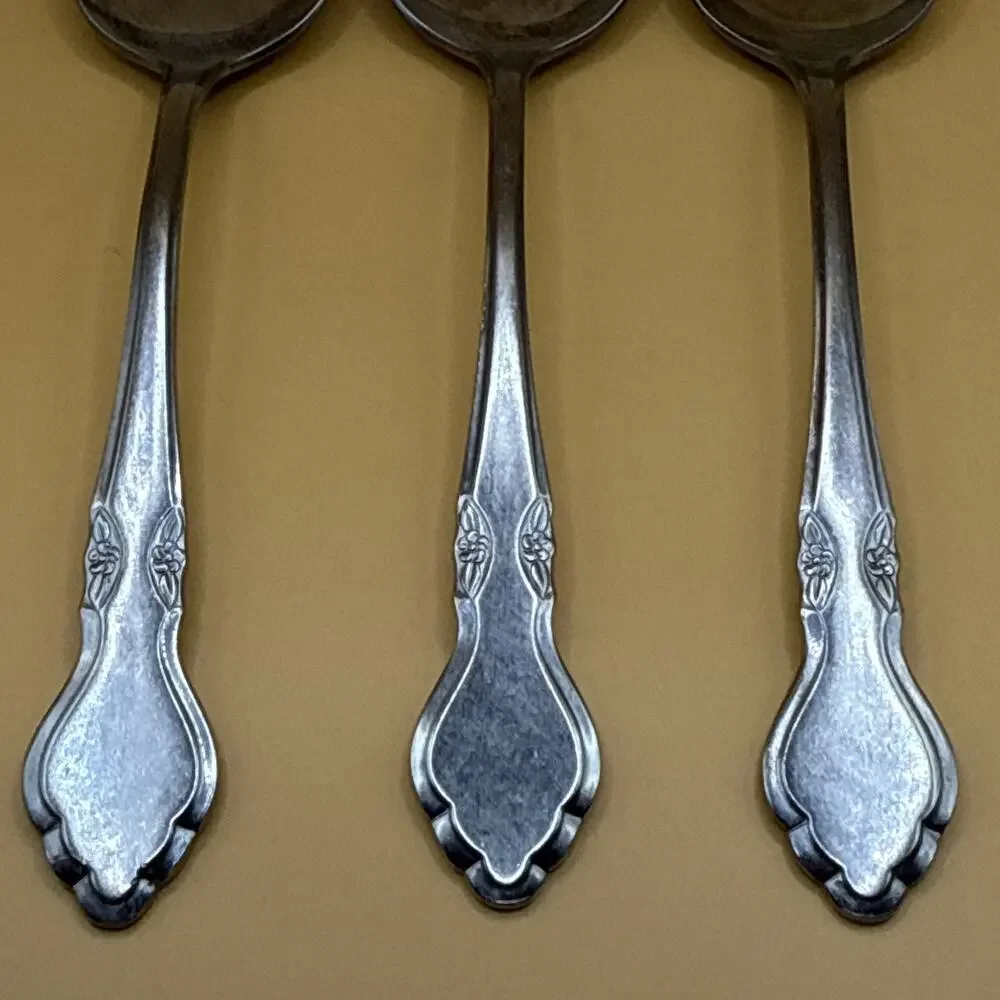 (3) Oneida Northland MUSETTE 6 7/8 Oval Soup Spoon Place Stainless Replacement